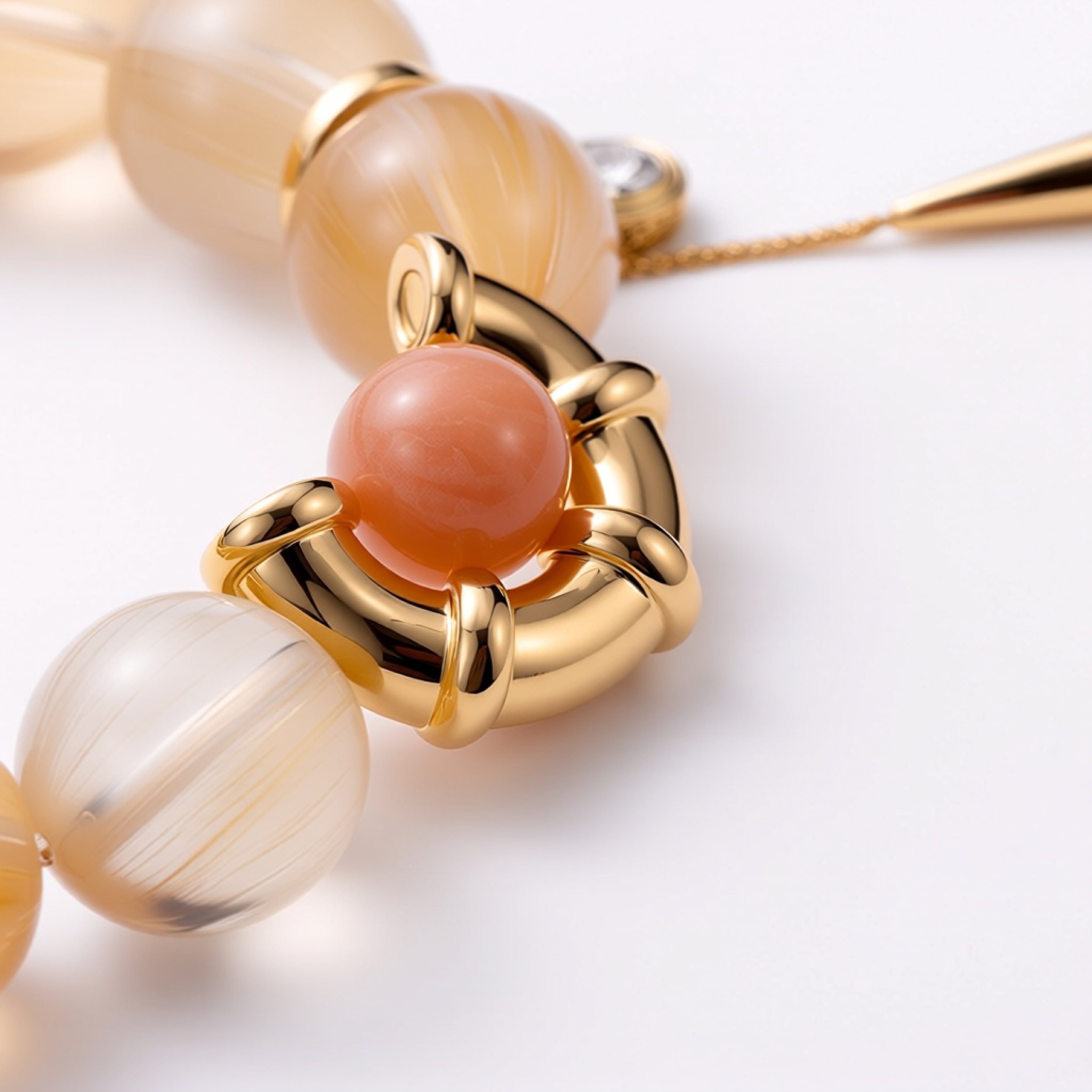 SPARK・Orange Rabbit Hair Bracelet