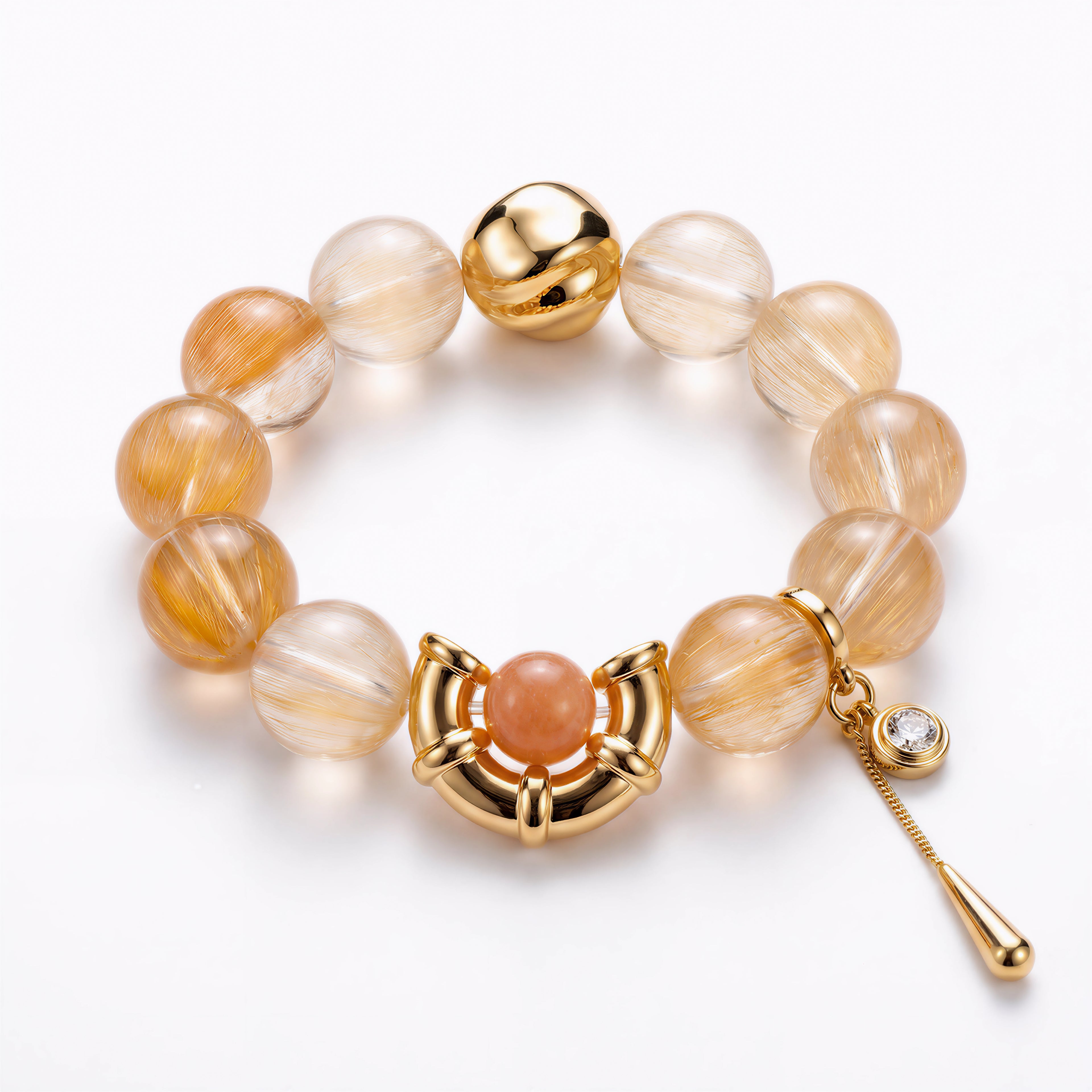 SPARK・Orange Rabbit Hair Bracelet